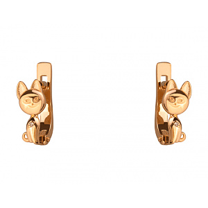 Золотые серьги с циркониями (1б_с-249) фотография