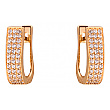 Золоті сережки з цирконієм куб. 01-19333969 фотографія 1