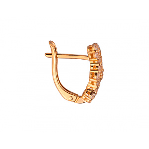 Золоті сережки з фіанітом (цирконієм куб.) (01-200034169) фотографія