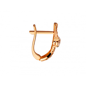 Золотые серьги с цирконием куб. (01-200159869) фотография