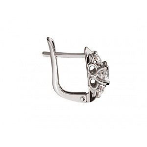 Золоті сережки з цирконієм куб. (01-200175269) фотографія