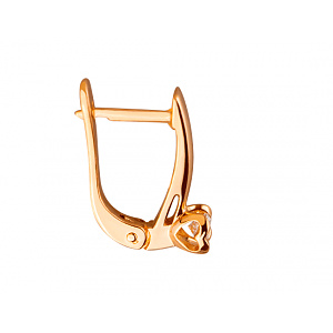 Золотые серьги с фианитом (цирконием куб.) (01-200220869) фотография