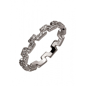 Золотое кольцо с цирконием куб. (01-200291169) фотография