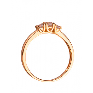 Золота каблучка з цирконієм куб. (01-200331569) фотографія