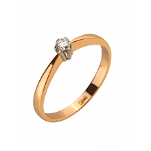 Золотое кольцо с бриллиантом