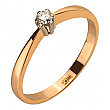 Золотое кольцо с бриллиантом 01-200336369 фотография 1