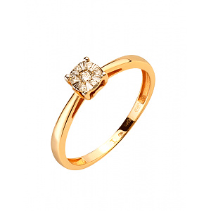 Золотое кольцо с бриллиантами (01-200365369) фотография