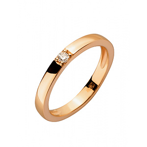 Золота каблучка з діамантом (01-200510769) фотографія