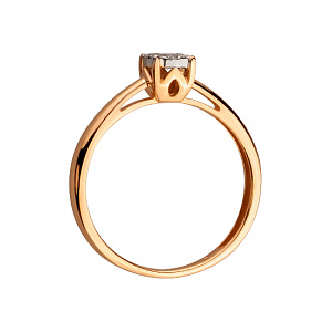 Золота каблучка з діамантами (01-200539569) фотографія