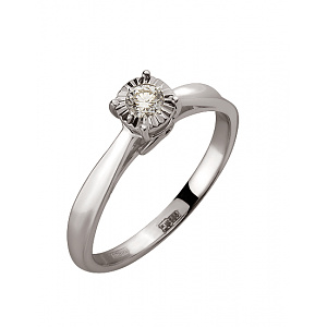 Золота каблучка з діамантом (01-200542669) фотографія