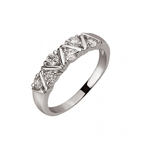 Золота каблучка з цирконієм куб. (01-200606469) фотографія