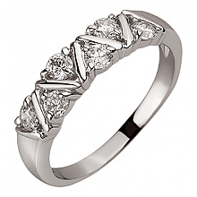 Золотое кольцо с цирконием куб. (01-200606469)