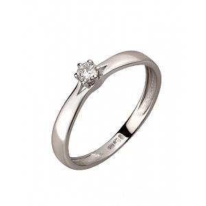 Золота каблучка з діамантом (01-200745969) фотографія