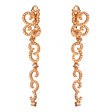 Золоті сережки з фіанітом (цирконієм куб.) (01-200819369)