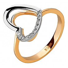 Золота каблучка з діамантами (01-200851669)