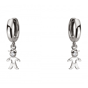 Золотые серьги с фианитами (2б_с-263) фотография