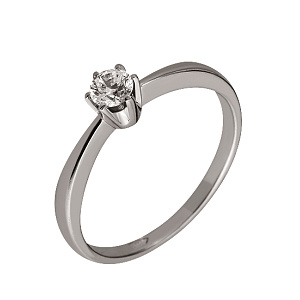 Золотое кольцо с фианитом (2к-030) фотография