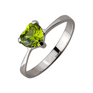 Золота каблучка з хризолітом (01-17620870) фотографія