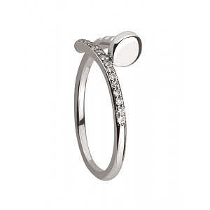 Золотое кольцо с цирконием куб. (01-18385370) фотография