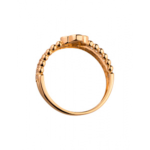 Золотое кольцо с цирконием куб. (01-19100270) фотография