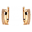 Золоті сережки з цирконієм куб. 01-200182670 фотографія 1