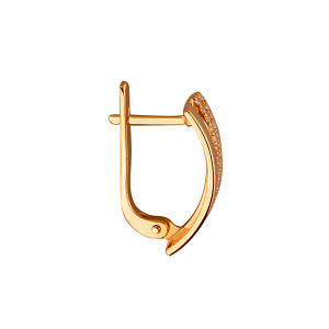 Золоті сережки з цирконієм куб. (01-200182670) фотографія