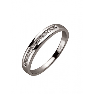 Золота каблучка з діамантами (01-200202470) фотографія