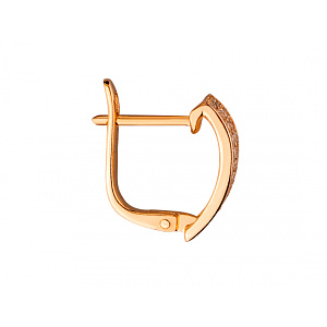 Золоті сережки з цирконієм куб. (01-200295170) фотографія