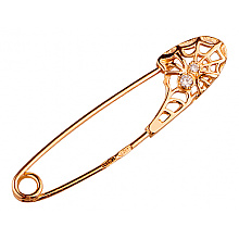 Золота шпилька з цирконієм куб. (01-200343470)