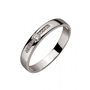 Золота каблучка з діамантами (01-200392670) фотографія