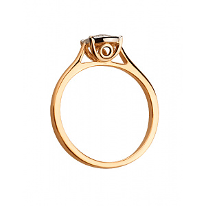 Золота каблучка з діамантами (01-200566870) фотографія