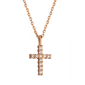 Золотое колье с бриллиантами (01-200575970) фотография