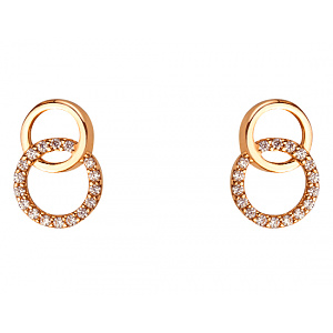 Золоті сережки з фіанітом (цирконієм куб.) (01-200608570) фотографія