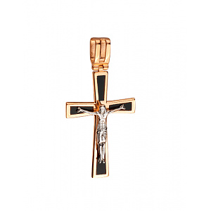 Золотий хрестик з емаль (01-200633370) фотографія