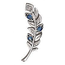 Золотая брошь с бриллиантами  и  корундами (01-200749370)