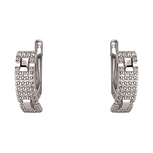 Золоті сережки з фіанітом (цирконієм куб.) (01-200805870) фотографія