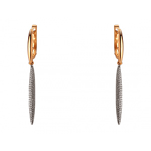 Золоті сережки з фіанітом (цирконієм куб.) (01-200807470) фотографія