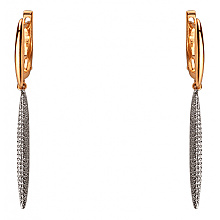 Золоті сережки з фіанітом (цирконієм куб.) (01-200807470)