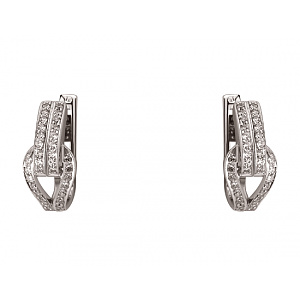 Золотые серьги с фианитом (цирконием куб.) (01-200841870) фотография