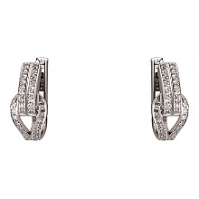 Золотые серьги с фианитом (цирконием куб.) (01-200841870)