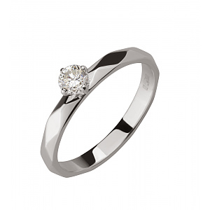 Золота каблучка з діамантом (2б_к-271) фотографія