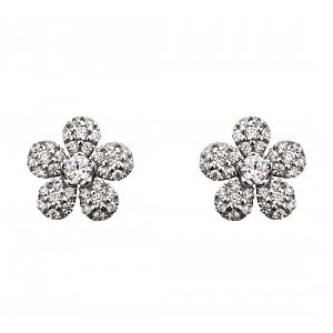 Золоті сережки з фіанітами  та  цирконіями (2б_с-234) фотографія