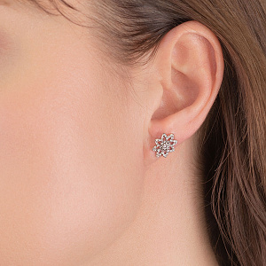 Золотые серьги с бриллиантами (2б_с-233) фотография