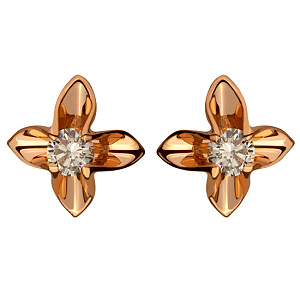 Золотые серьги с бриллиантами (1б_с-014) фотография