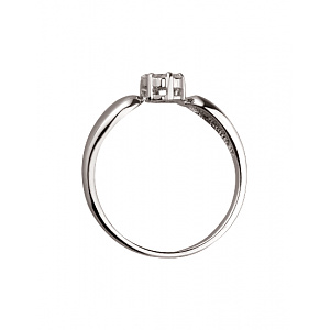 Золота каблучка з діамантами (01-19158971) фотографія