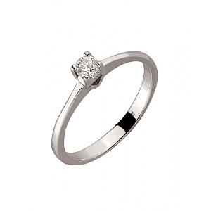 Золота каблучка з діамантом (01-19305971) фотографія