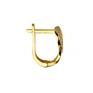 Золотые серьги с цирконием куб. (01-200382771) фотография