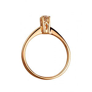 Золота каблучка з діамантом (01-200449071) фотографія