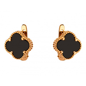 Золотые серьги с цирконием куб. (01-200530771) фотография