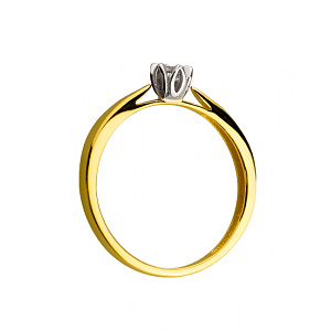 Золотое кольцо с бриллиантом (01-200569571) фотография